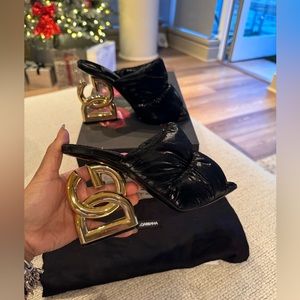 DOLCE&GABBANA puff mule heels. Authentic comes with box and dust bag